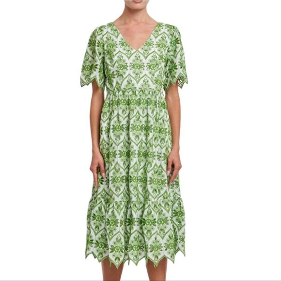 Cate Embroidered Midi Dress - Picture 2 of 10